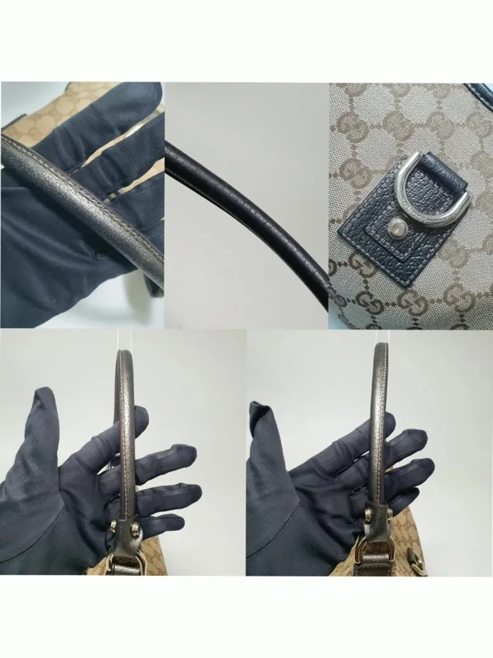 Authentic Gucci GG Canvas Hobo Bag Monogram Shoulder Bag - Picture 8 of 10